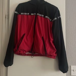 Hollister Black & Red Windbreaker
